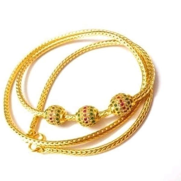 Gold Plated Thali Chains With Side Pendent Made With American Diamonds COD Available