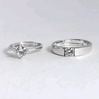 White Metal With  American Diamond Finger Rings Set Of Two, COD Available