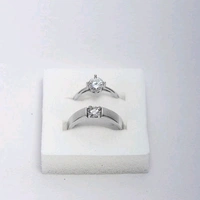 White Metal With  American Diamond Finger Rings Set Of Two, COD Available