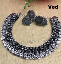 Necklace Set,and Gold Shaded Black Metal, COD Available