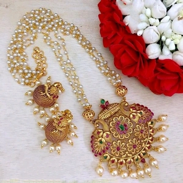 Gold Plated Long Chain Made Bras Metal, Pears Use In Work,COD Available