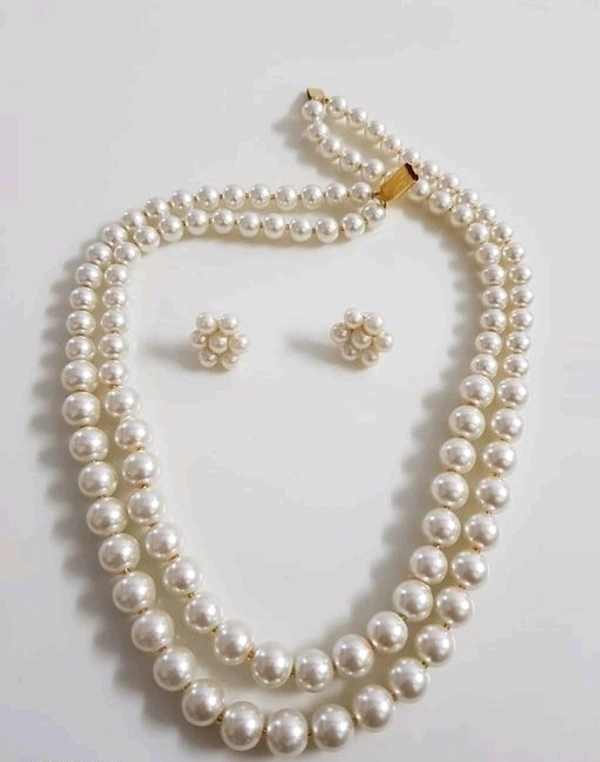 Trendy Pearls Necklace Set 