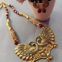 German silver,Oxidised gold plating ,Artificial beads use in earrings