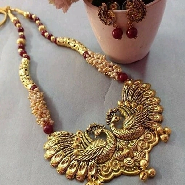 German silver,Oxidised gold plating ,Artificial beads use in earrings