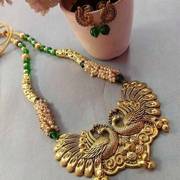 German silver,Oxidised gold plating ,Artificial beads use in earrings