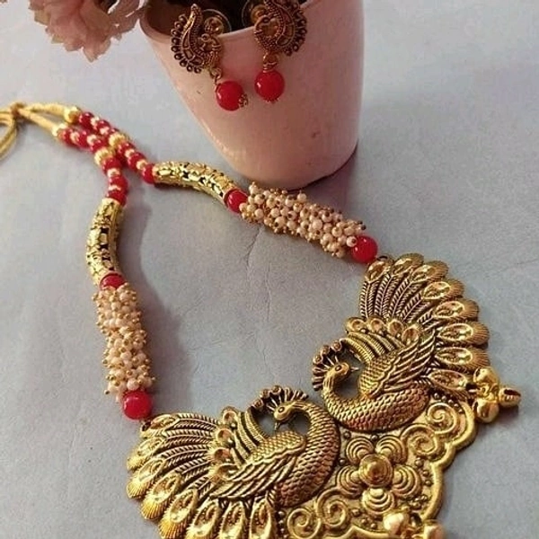 German silver,Oxidised gold plating ,Artificial beads use in earrings