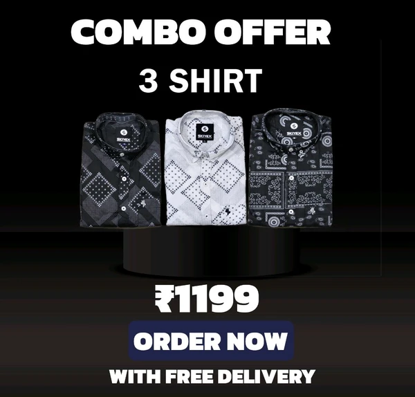 3 SHIRT  COMBO OFFER SKIYEX - M