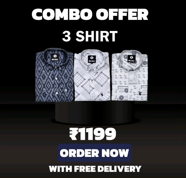 3 PRINT SHIRTS  COMBO OFFER SKIYEX - M