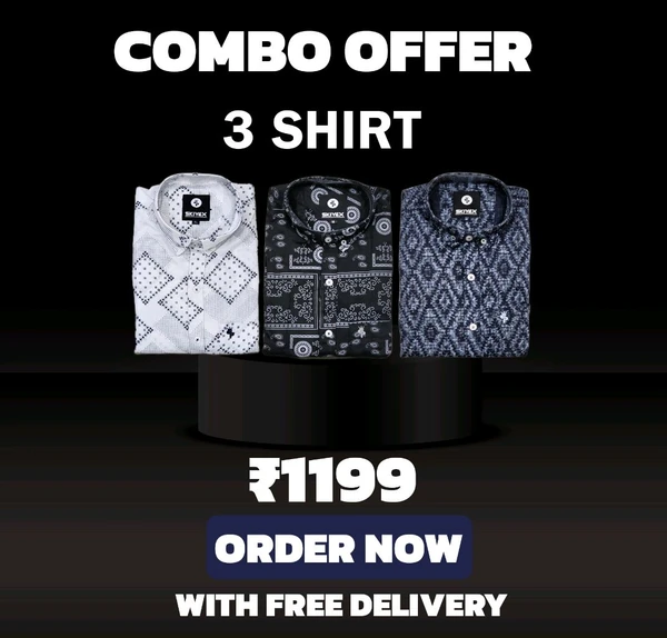 3 PRINT SHIRTS  COMBO OFFER SKIYEX - M