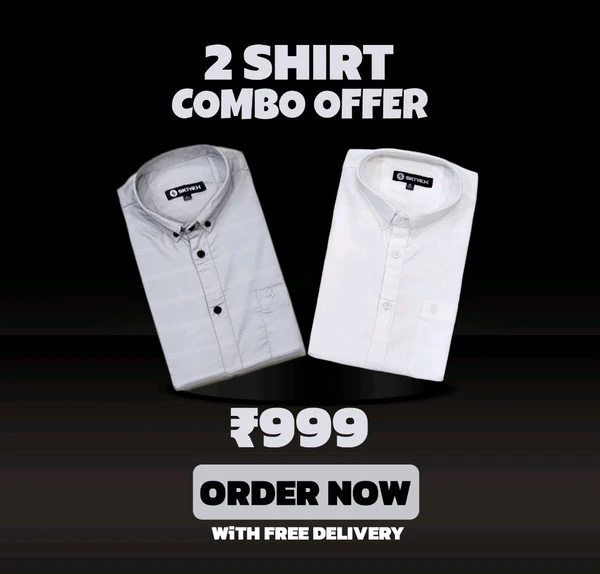 SKIYEX PLAIN SHIRT COMBO PRICE  - M