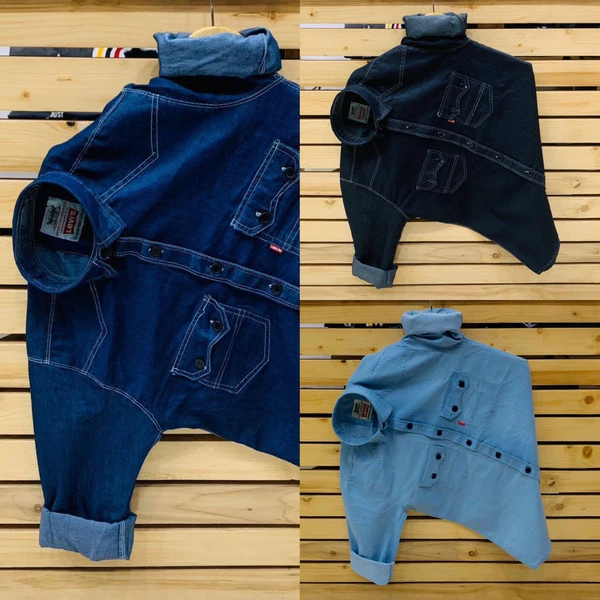 DENIM SHIRT COMBO 3PS ONLY  - M