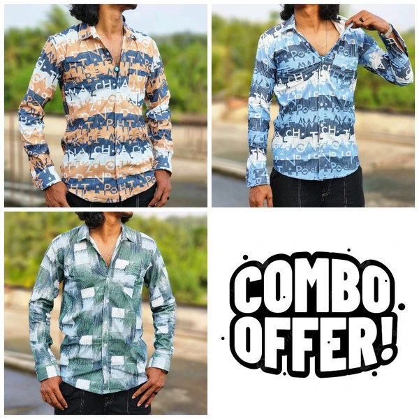 IMPORTED FABRIC PRINT COMBO 3PS  - XL