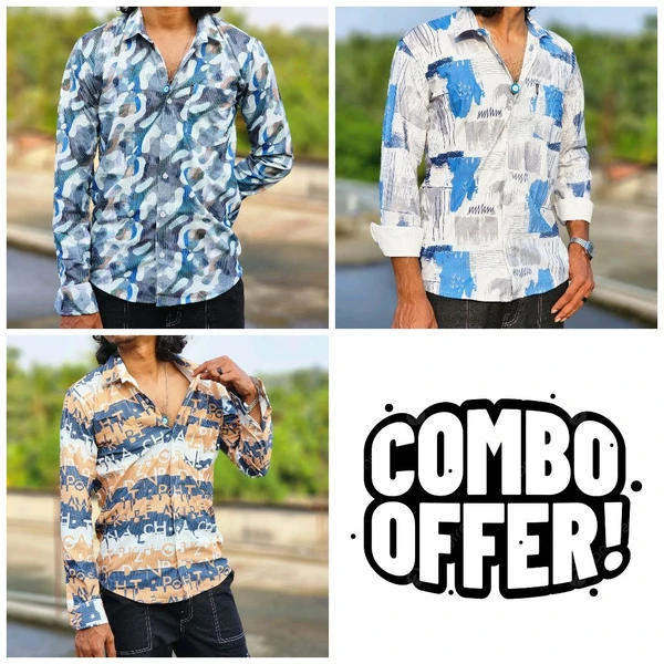 IMPORTED FABRIC PRINT COMBO 3PS  - M