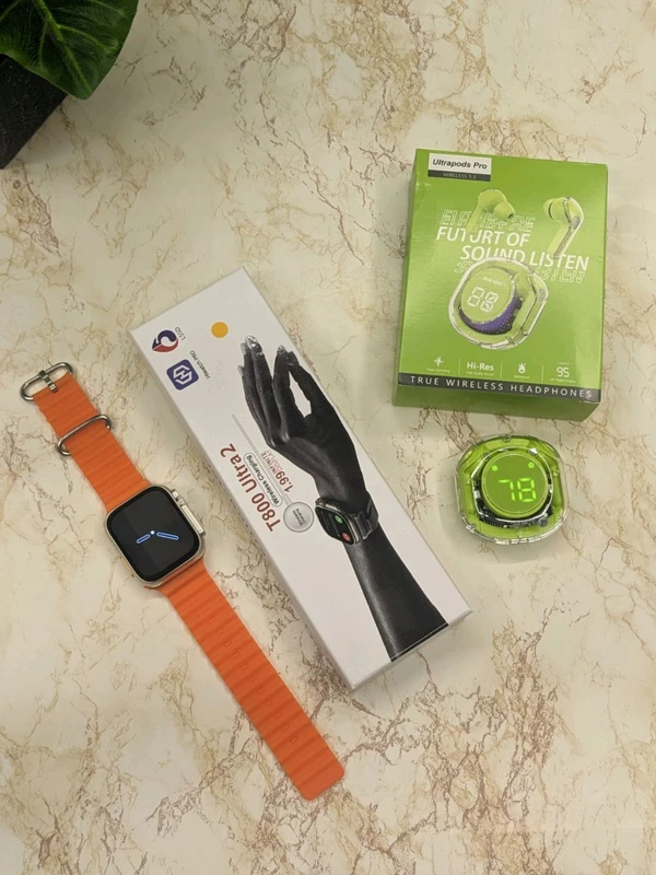 T800 ULTRA 2 SMARTWATCH AND ULTRAPODS PRO EARBUD COMBO