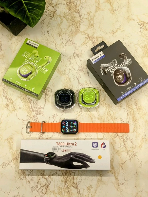 T800 ULTRA 2 SMARTWATCH AND ULTRAPODS PRO EARBUD COMBO