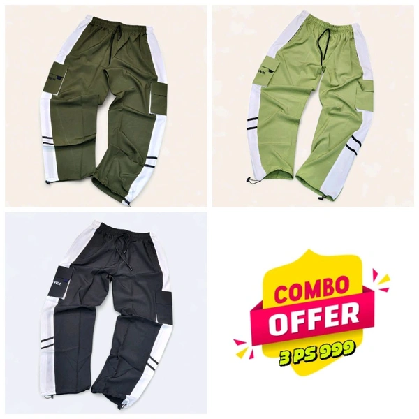 The Parachute Baggy Lower pants 3 Ps 999 Combo are a versatile and practical choice for casual wear - XL