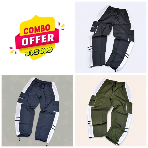 The Parachute Baggy Lower pants 3 Ps 999 Combo are a versatile and practical choice for casual wear - Xl