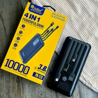 Original Soroo - PB-173 10000 mAh 3.7v 10W Power Bank with 4 in 1 Cables, 2 ports Lithium Percentage Display