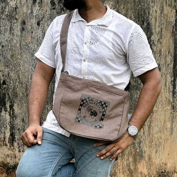 Premium Vintage Side Bag | Ultra Sporty Messenger Sling Bag For Multipurpose Use |Jute Material - B4