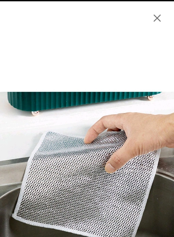 Double-Sided Multipurpose Microfiber Cloths, Scrubber, Non-Scratch Wire Dishcloth, Durable Kitchen Scrub Cloth (1 Pc / 20—20 Cm)