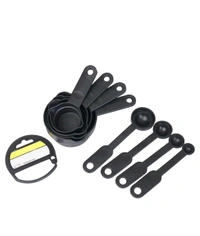 Measuring Cups and Spoons (8 Pcs, Black)