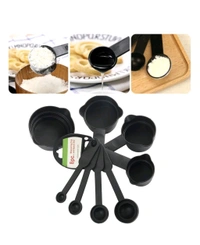 Measuring Cups and Spoons (8 Pcs, Black)