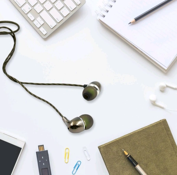 Universal Wired Earphone with Mic, Headphone Compatible for All Mobile Phones Tablets Laptops