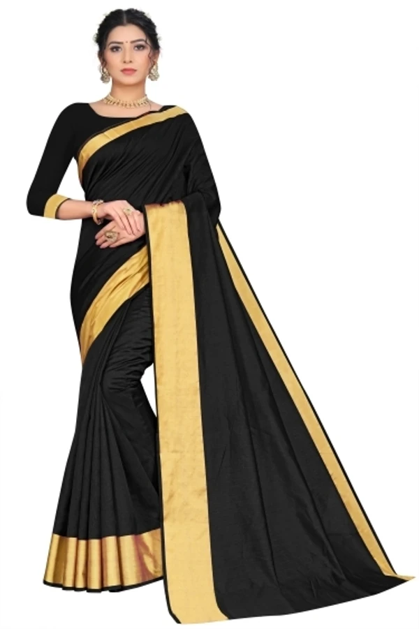 Solid Daily Wear Art Silk Cotton Blend Saree 