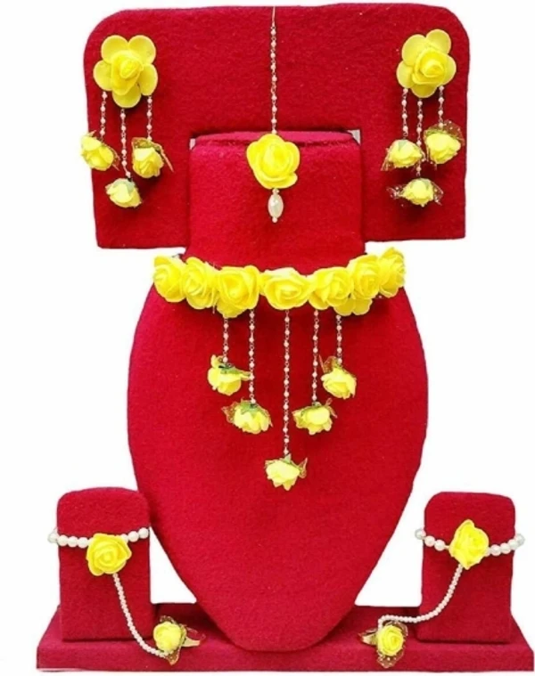 Haldi Jwellery Flower JewellerySet