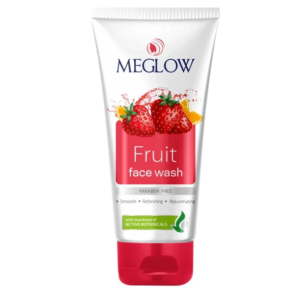 Meglow Fruit Face Wash For Refreshing Face, Paraben Free, Soap Free (2pack)