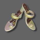 SHOETOPIA Shoetopia Women Gold Heels Sandal - White, 7, Sandal