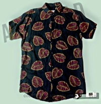 THE BEAR HOUSE Men Slim Fit Printed Cut Away Collar Casual Shirt - Dorado, L, Shirt