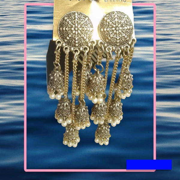 VIGHNAHARTA Traditional Gold And Oxidised Plated For Women And Girls Alloy Jhumki Earring - Golden Tainoi, Free, Earring