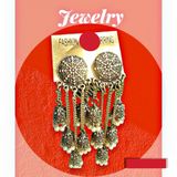 VIGHNAHARTA Traditional Gold And Oxidised Plated For Women And Girls Alloy Jhumki Earring - Golden Tainoi, Free, Earring