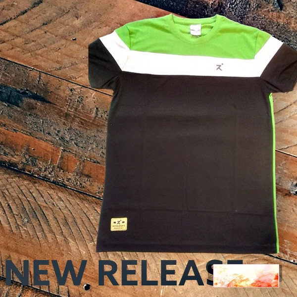 RETRO SPORTS Men Color Block Round Neck Pure Cotton Black,Green,White, T-shirt - multicolor, L, T-shirt