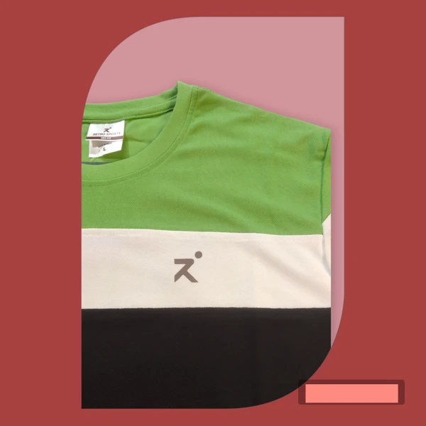 RETRO SPORTS Men Color Block Round Neck Pure Cotton Black,Green,White, T-shirt - multicolor, L, T-shirt