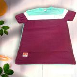 RETRO SPORTS Men Color Block Round Neck Pure Cotton Pnik ,White,Light Blue T-shirt - Solid Pink, L, T Shirt