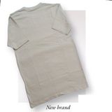 HM BRAND HM New Brand T -Shirt Cotton Grey Trendy  Look  - Mercury, L, T Shirt