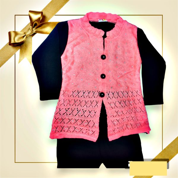 NEW LOOK Party And Festive Dress Baby Girls Pink And Black  - Tickle Me Pink, M, TOP & LEGGING