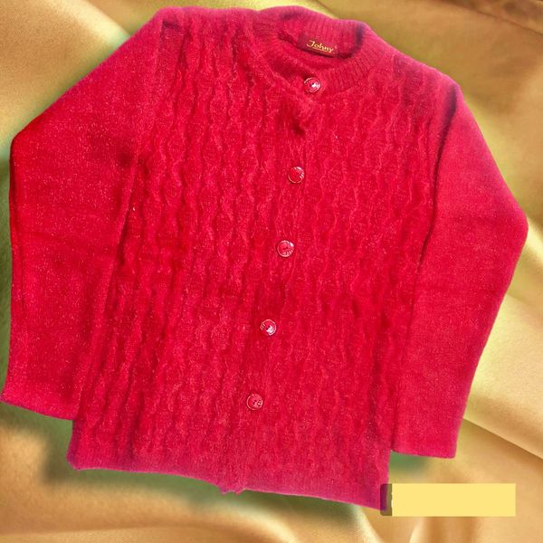 Ekools Women's Winter Wear Woolen Sweater Cardigans - Red, L, Wollen Swetar