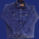 LEVI'S High Star Men Blue  Solid Denim Jacket - Royal Blue, L, Denim Jacket