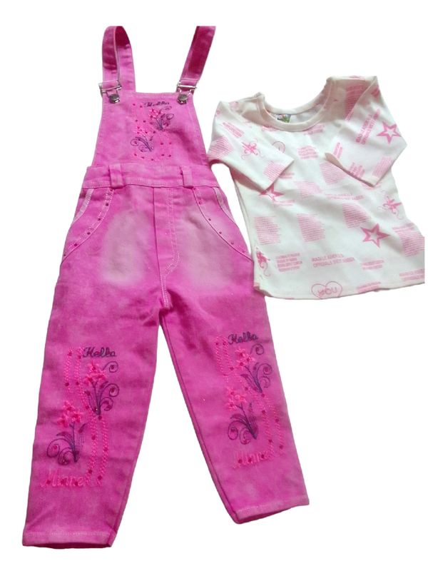 BENKILS CLOTH Benkils Girls Casual Dress Jeans & T -Shirt For Kid's Girls  - Pink Flamingo, Free, Kid's Wear