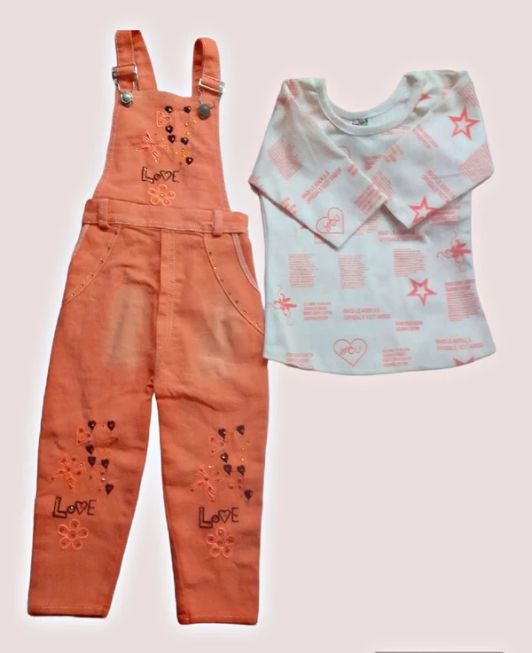 BENKILS CLOTH Benkils Girls Casual Dress Jeans & T -Shirt For Kid's Girls  - Bittersweet, Free, Kids Wear