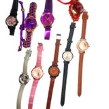 Quartz FHULUN CREATION Fashion Women's Beauty Watch Analog Brown Lather Hand Watch - Bourbon, Free, Girl's Watch