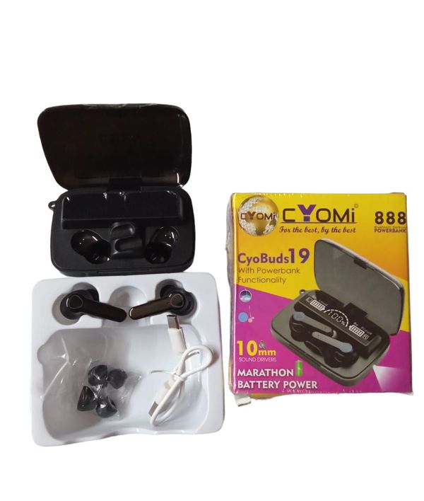 Cyomi888 Cyomi 888 Bluetooth Earbuds Powerbank CyoBuds19 - Black