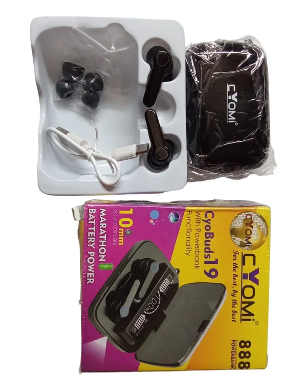 Cyomi888 Cyomi 888 Bluetooth Earbuds Powerbank CyoBuds19 - Black