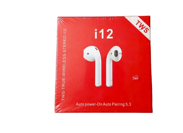 i12 TWS i12 Auto Power -On Auto Pairing 5.3 True TWS TRUE WIRELESS STEREO i12 - White