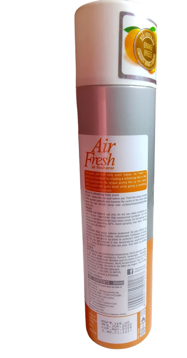 Air Fresh AIR FRESH  FRAGNANCE de Paris Naturally Refresh Orange Breeze 300ML