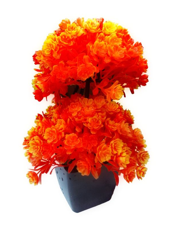 Shanol Orange Leves  Tree Artificial  Flower Pot  For Home Decoration And Bad Room  - Flower Pot