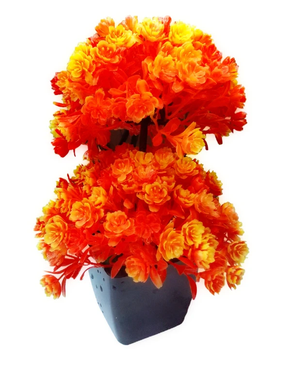 Shanol Orange Leves  Tree Artificial  Flower Pot  For Home Decoration And Bad Room  - Flower Pot